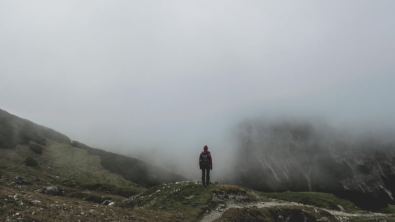 Hiker in the mountains